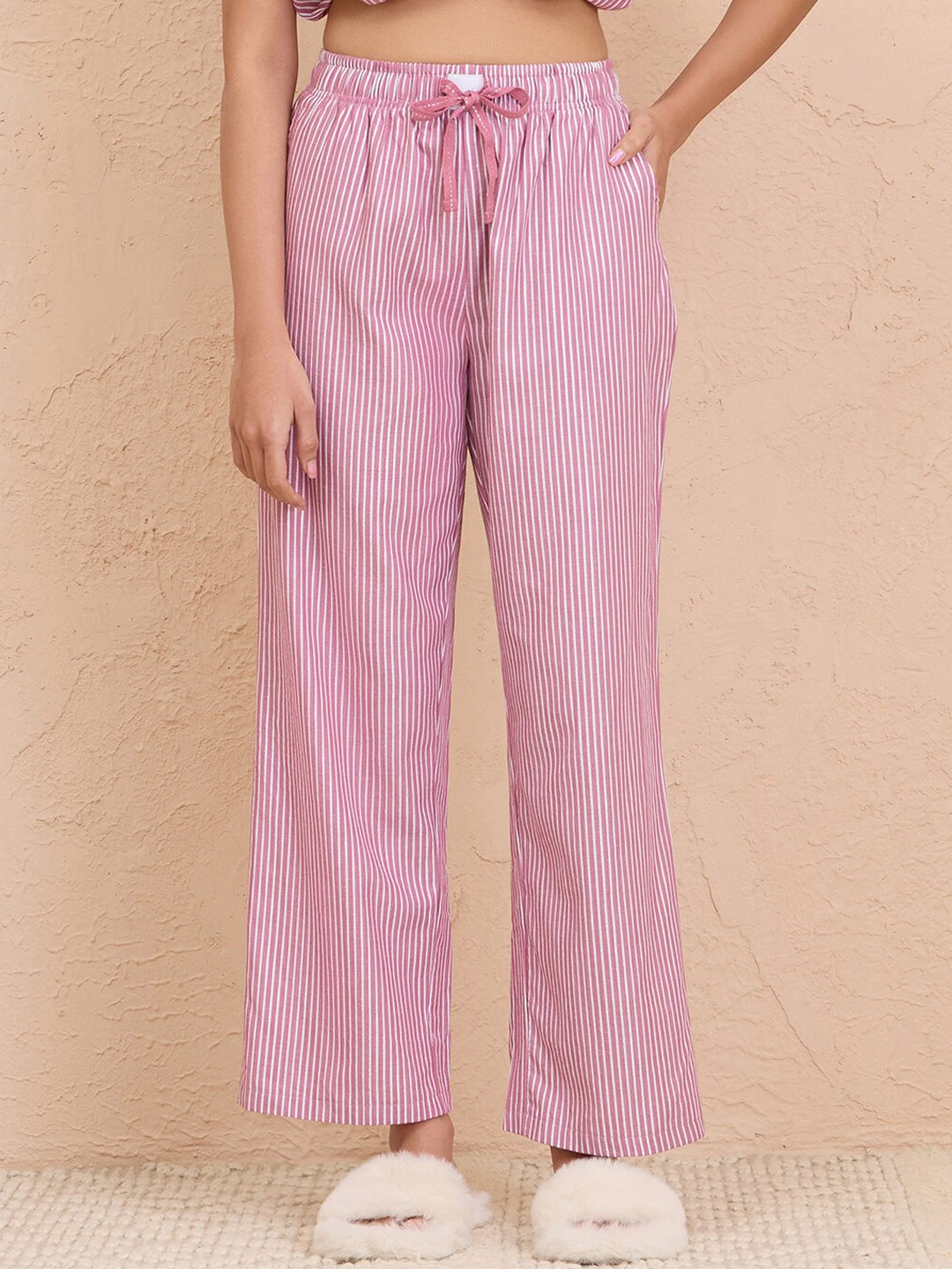 

Nykd By Nykaa Super Comfy Cotton Relax Fit Lounge Pant, Magenta