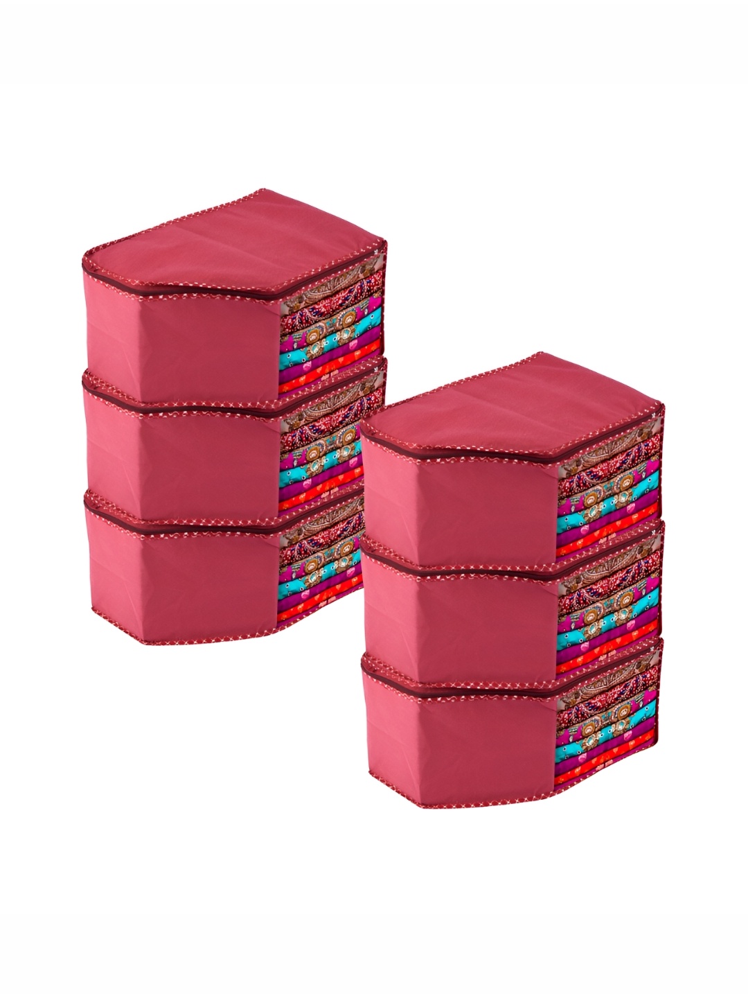 

Kuber Industries Maroon 6 Pieces Reusable Multi-Utility Organisers