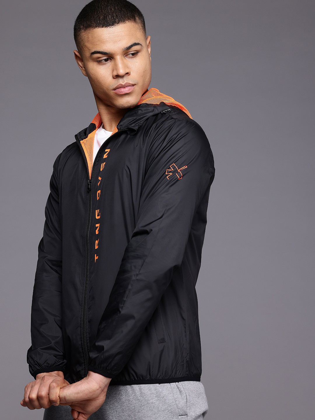 

HRX by Hrithik Roshan Rapid-Dry Hooded Training Jacket, Black