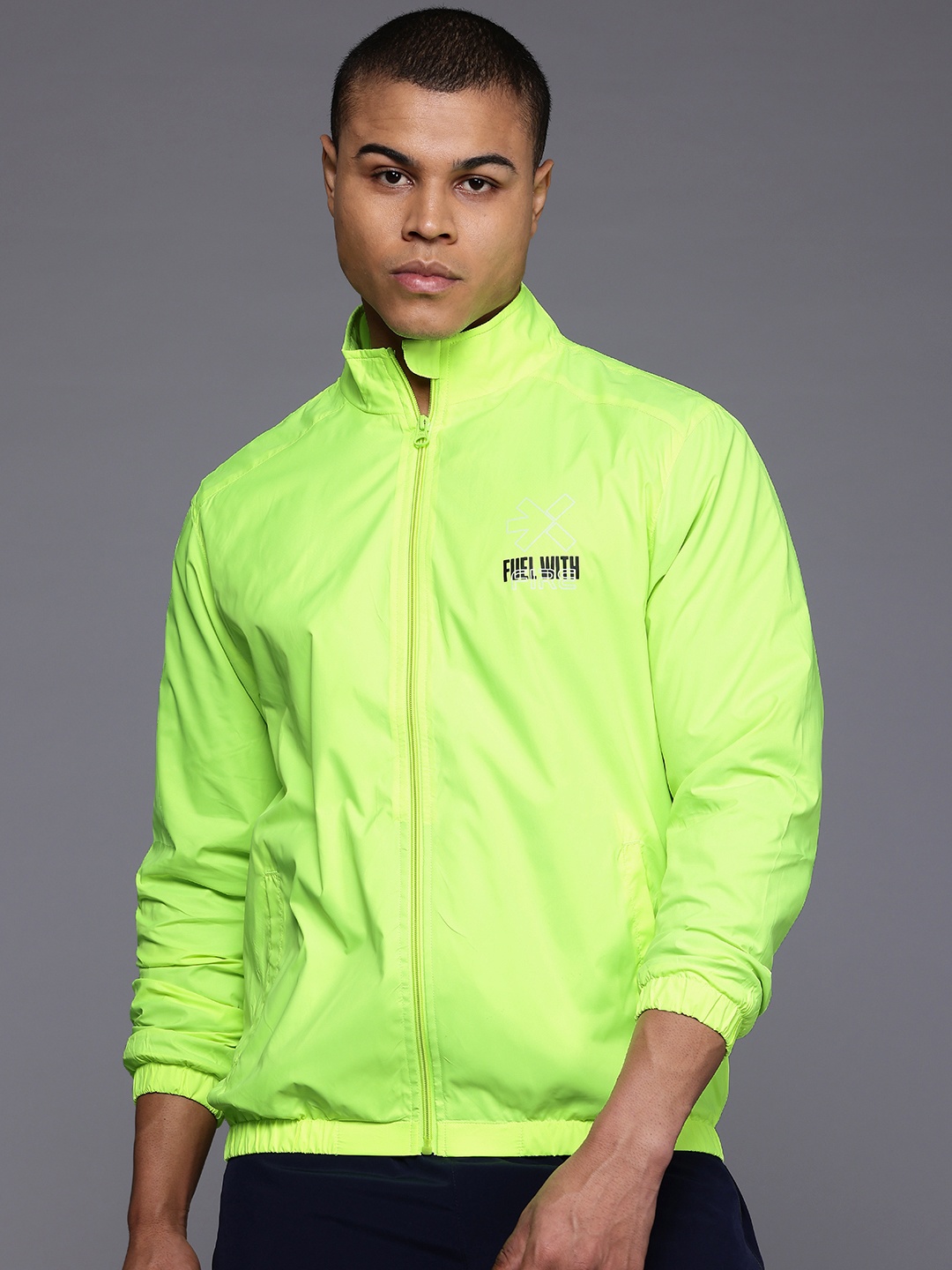 

HRX by Hrithik Roshan Men Rapid-Dry Training Jacket, Fluorescent green