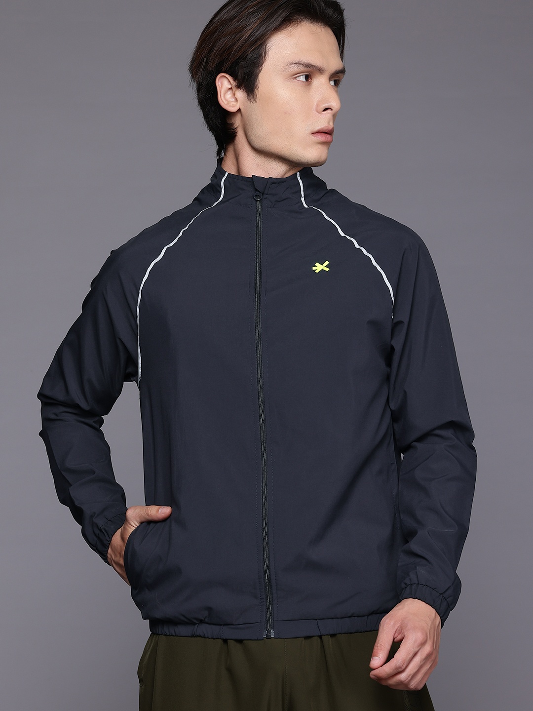 

HRX by Hrithik Roshan Rapid-Dry Training Jacket, Navy blue