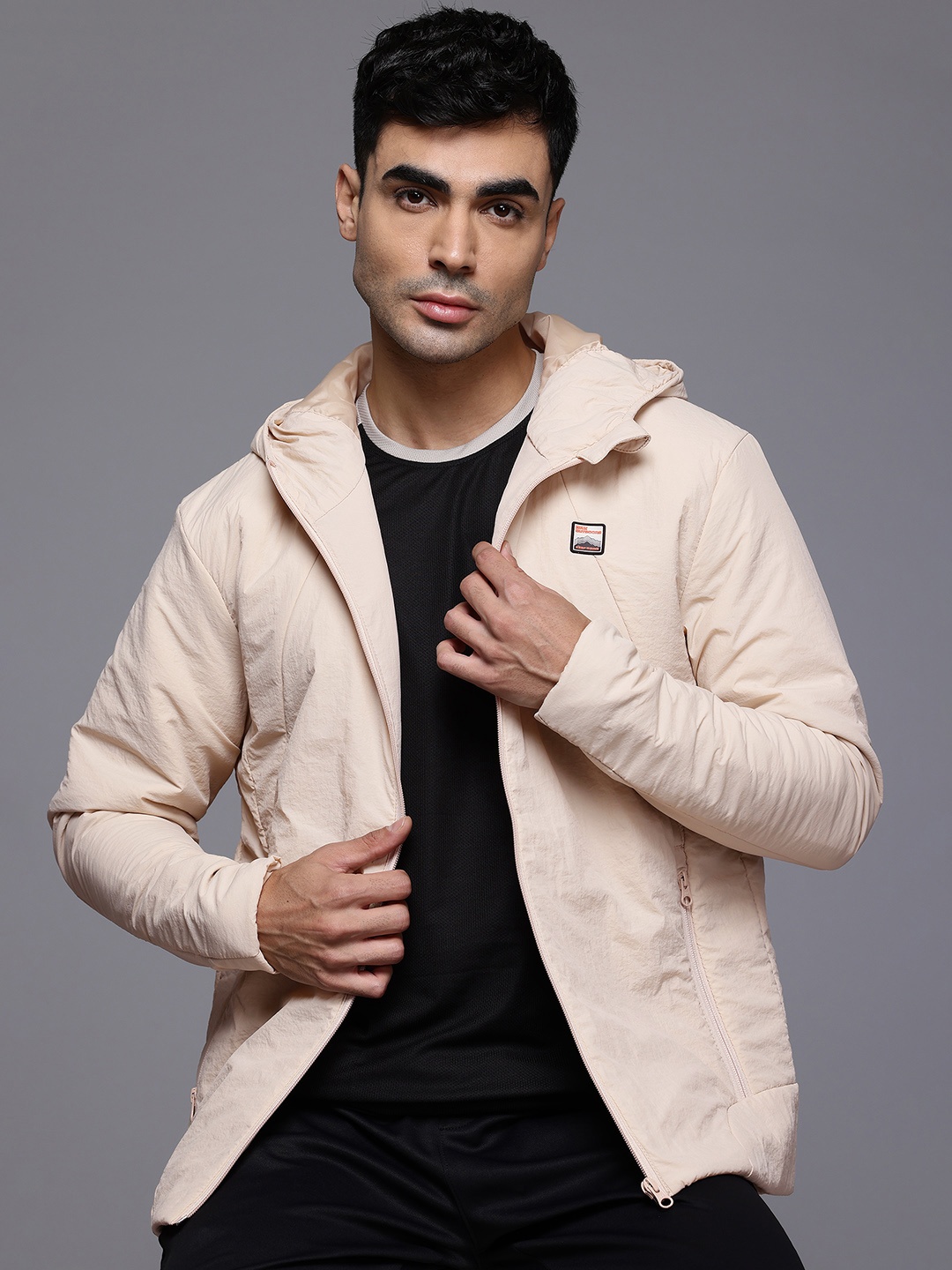 

HRX by Hrithik Roshan Outdoor Hooded Padded Jacket, Beige