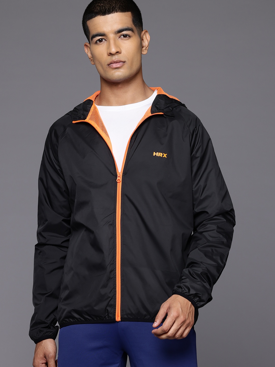 

HRX by Hrithik Roshan Rapid-Dry Hooded Training Jacket, Black