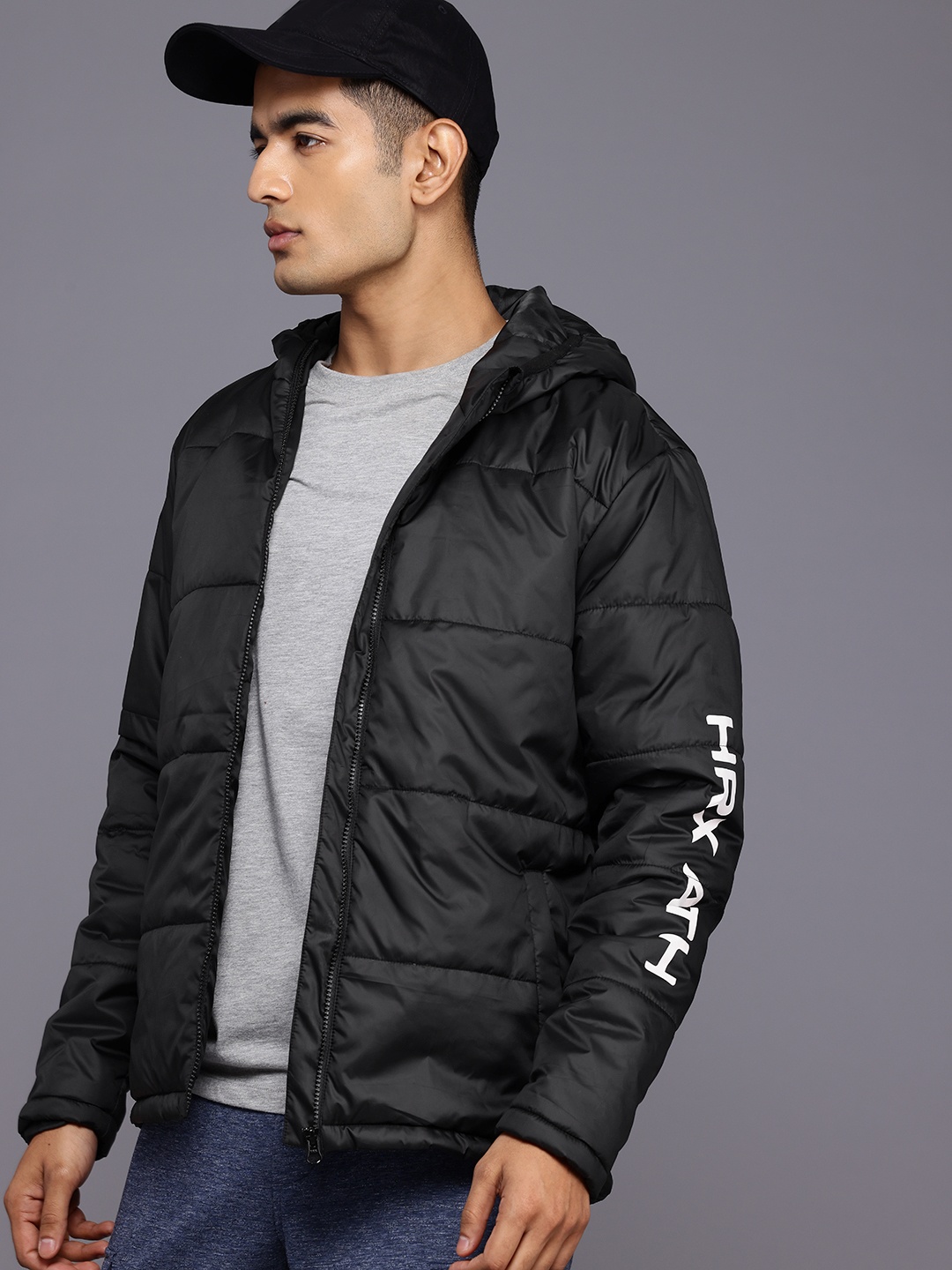 

HRX by Hrithik Roshan Lifestyle Hooded Padded Jacket, Black