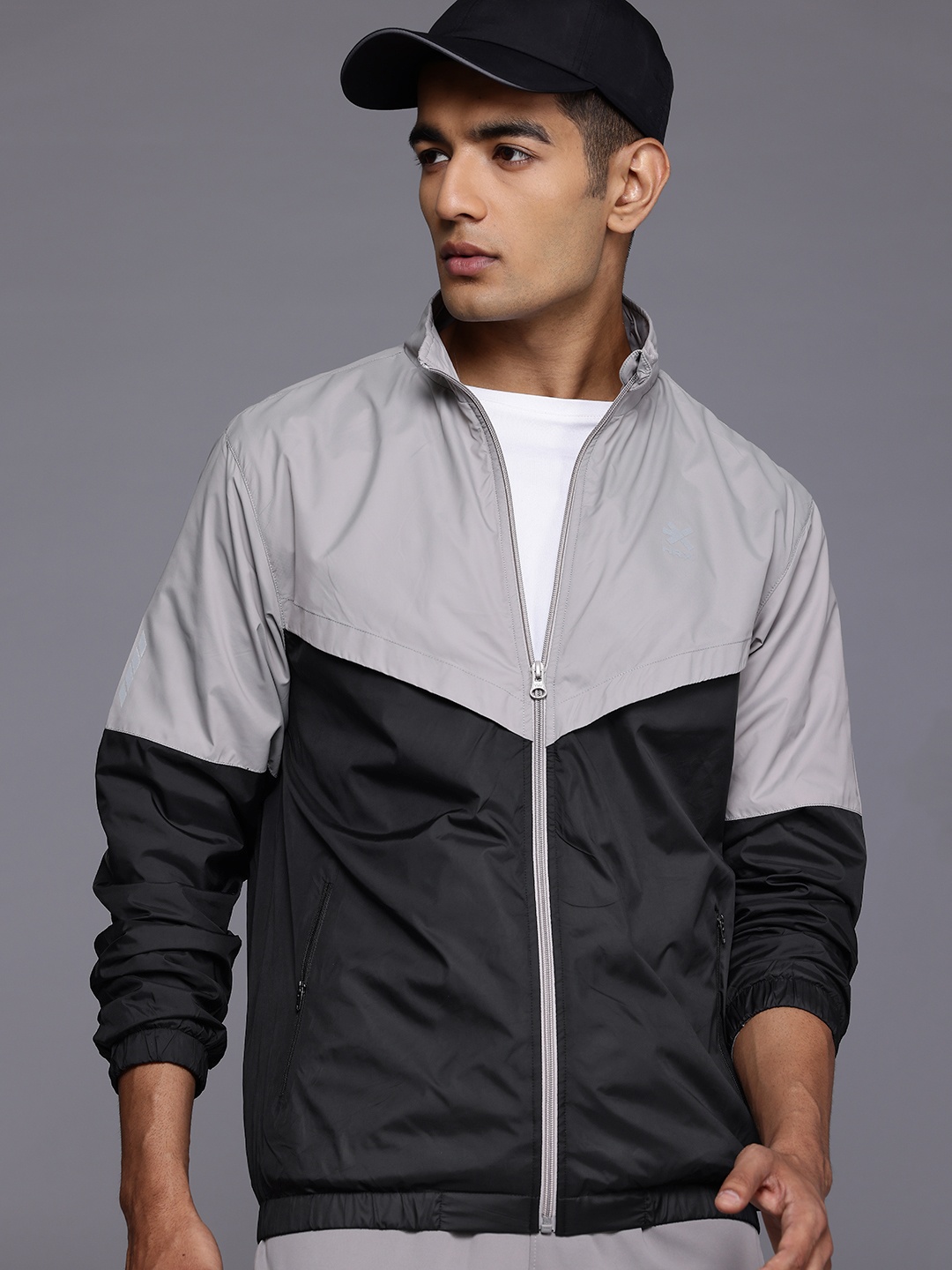 

HRX by Hrithik Roshan Colourblocked Rapid Dry Running Jacket, Grey