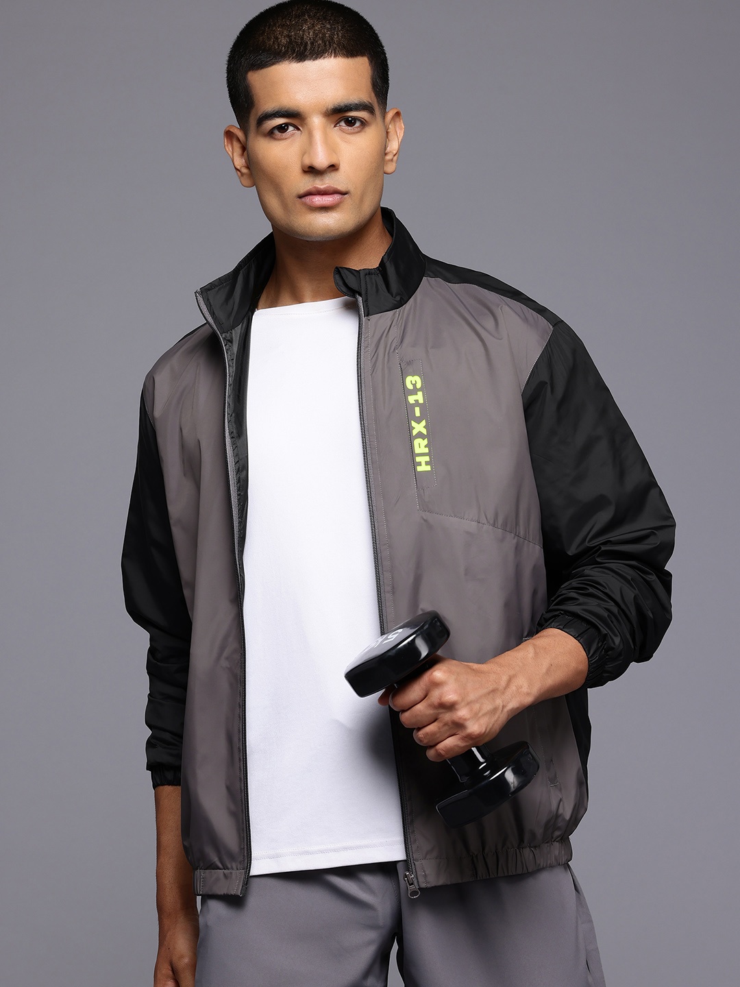 

HRX by Hrithik Roshan Colourblocked Rapid-Dry Training Jacket, Black