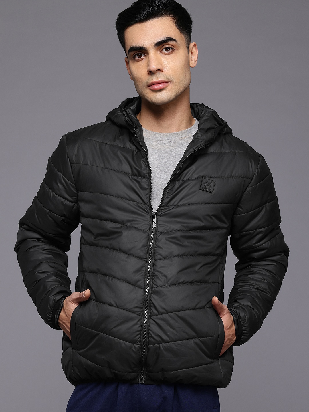 

HRX by Hrithik Roshan Solid Lifestyle Padded Jacket, Black