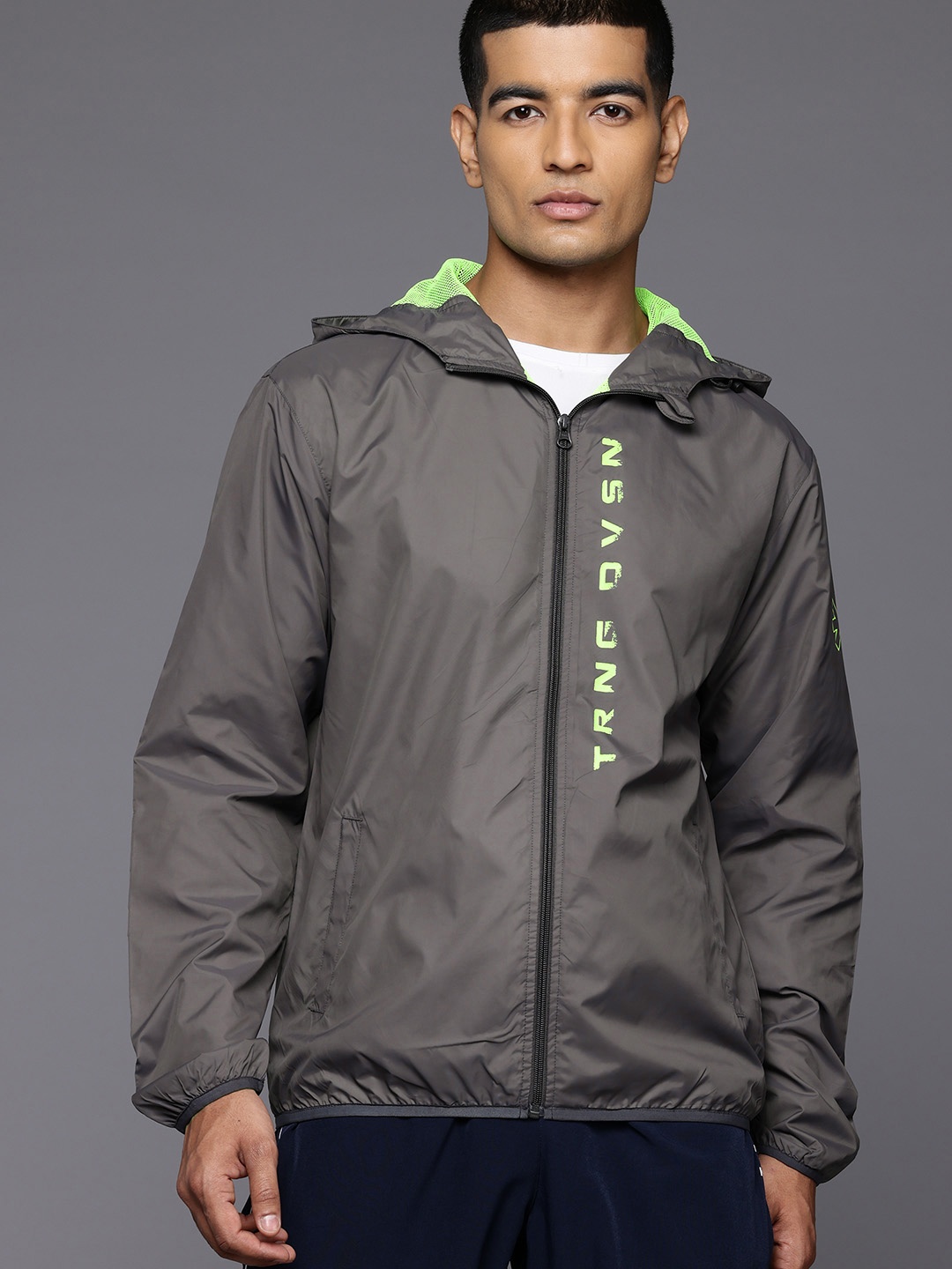 

HRX by Hrithik Roshan Hooded Training Jacket, Charcoal