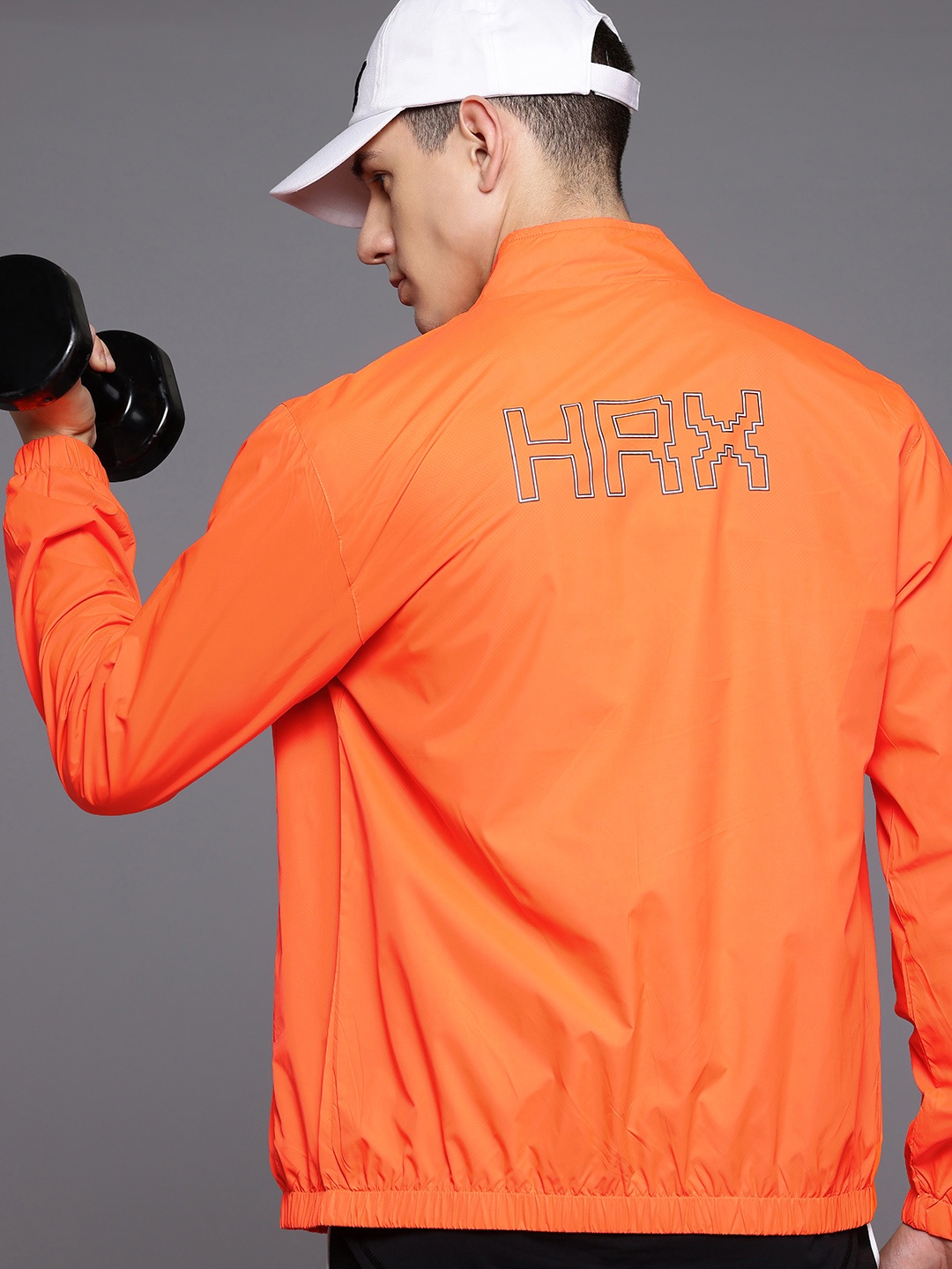 

HRX by Hrithik Roshan Rapid-Dry Training Jacket, Orange