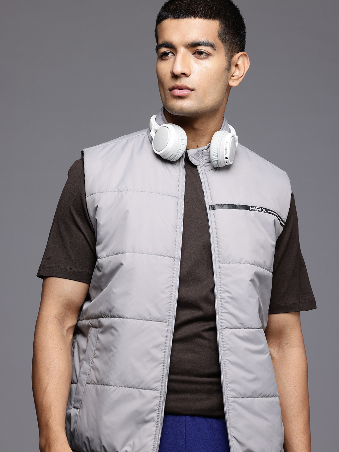 

HRX by Hrithik Roshan Sleeveless Padded Jacket, Grey