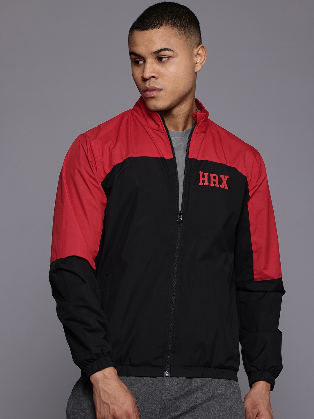 

HRX by Hrithik Roshan Rapid-Dry Lifestyle Tailored Jacket, Black