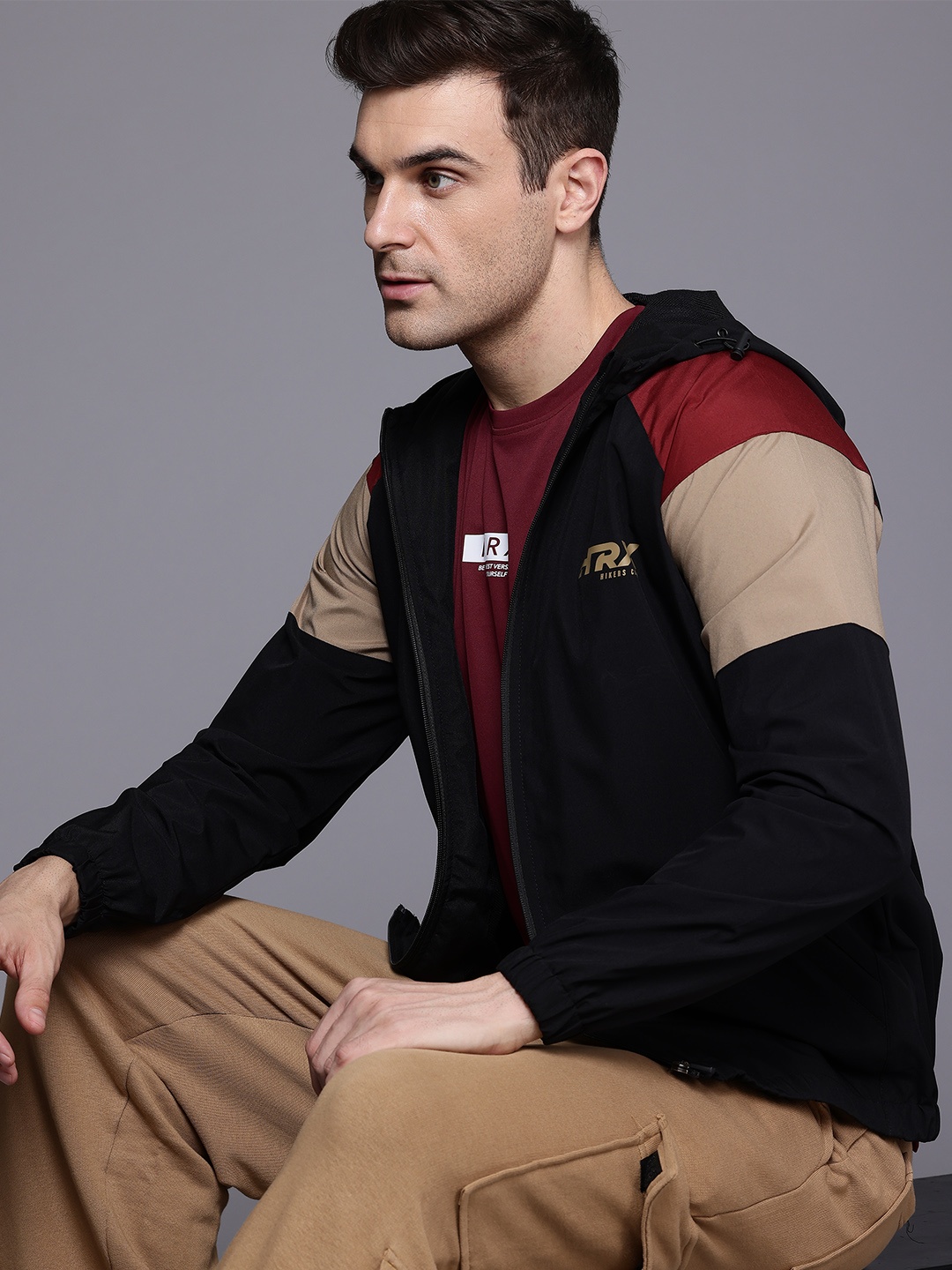

HRX by Hrithik Roshan Men Rapid-Dry Outdoor Jacket, Black