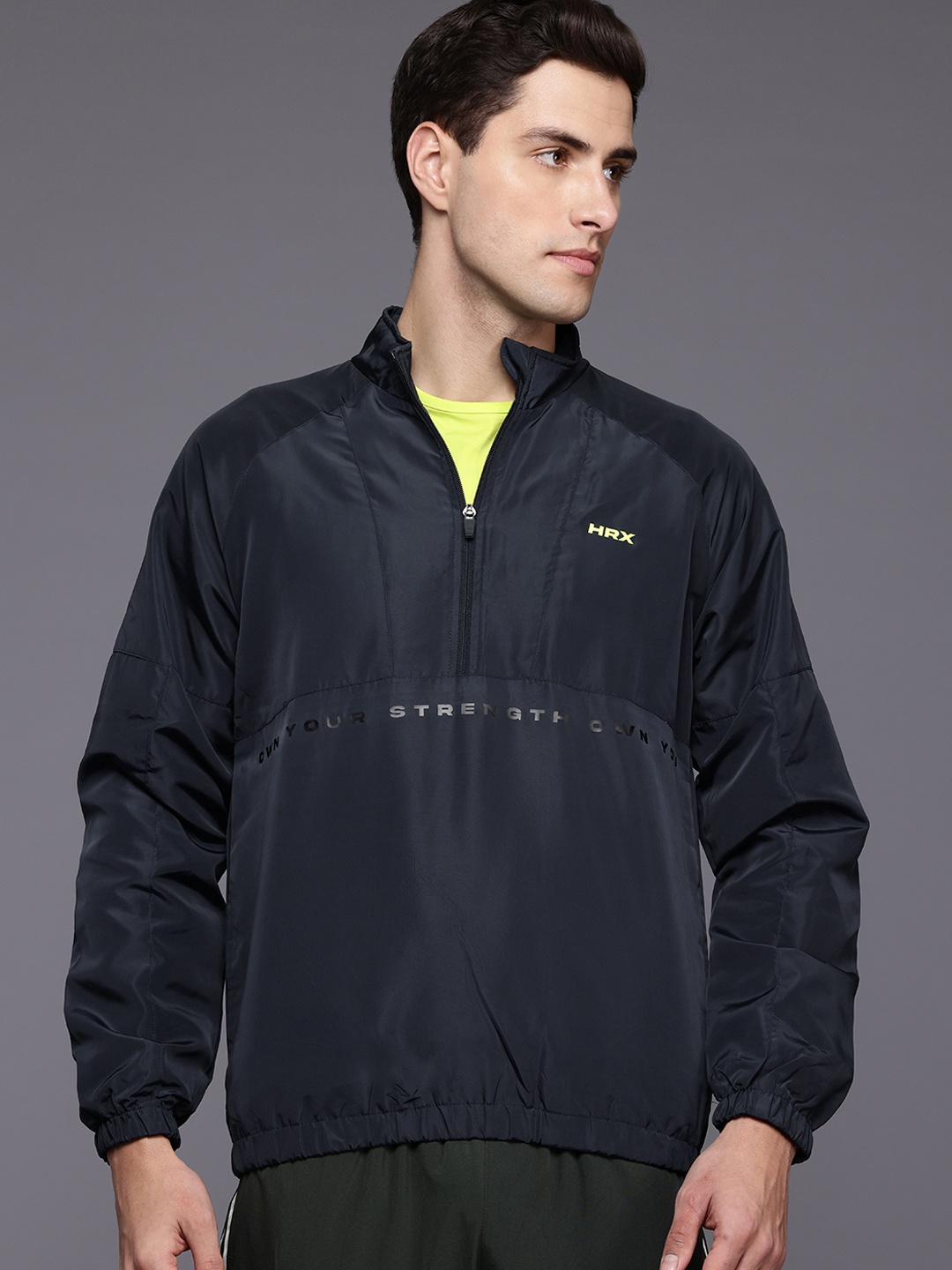 HRX by Hrithik Roshan Rapid Dry Training Jacket, Black