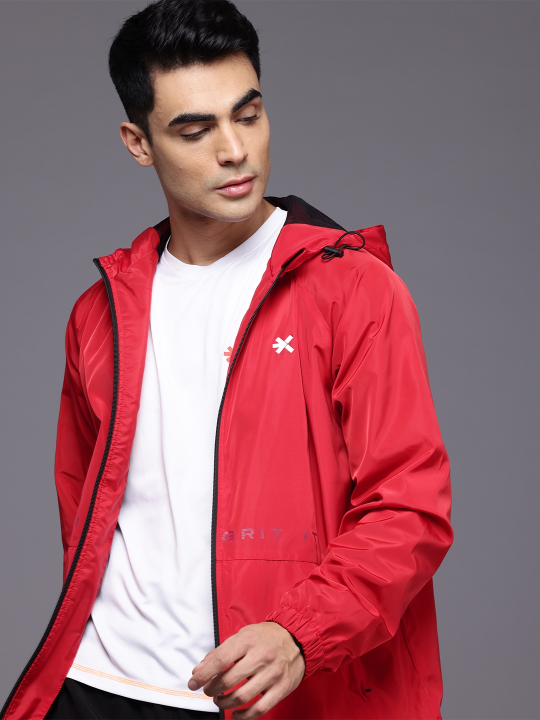 

HRX by Hrithik Roshan Men Rapid-Dry Training Jacket, Red