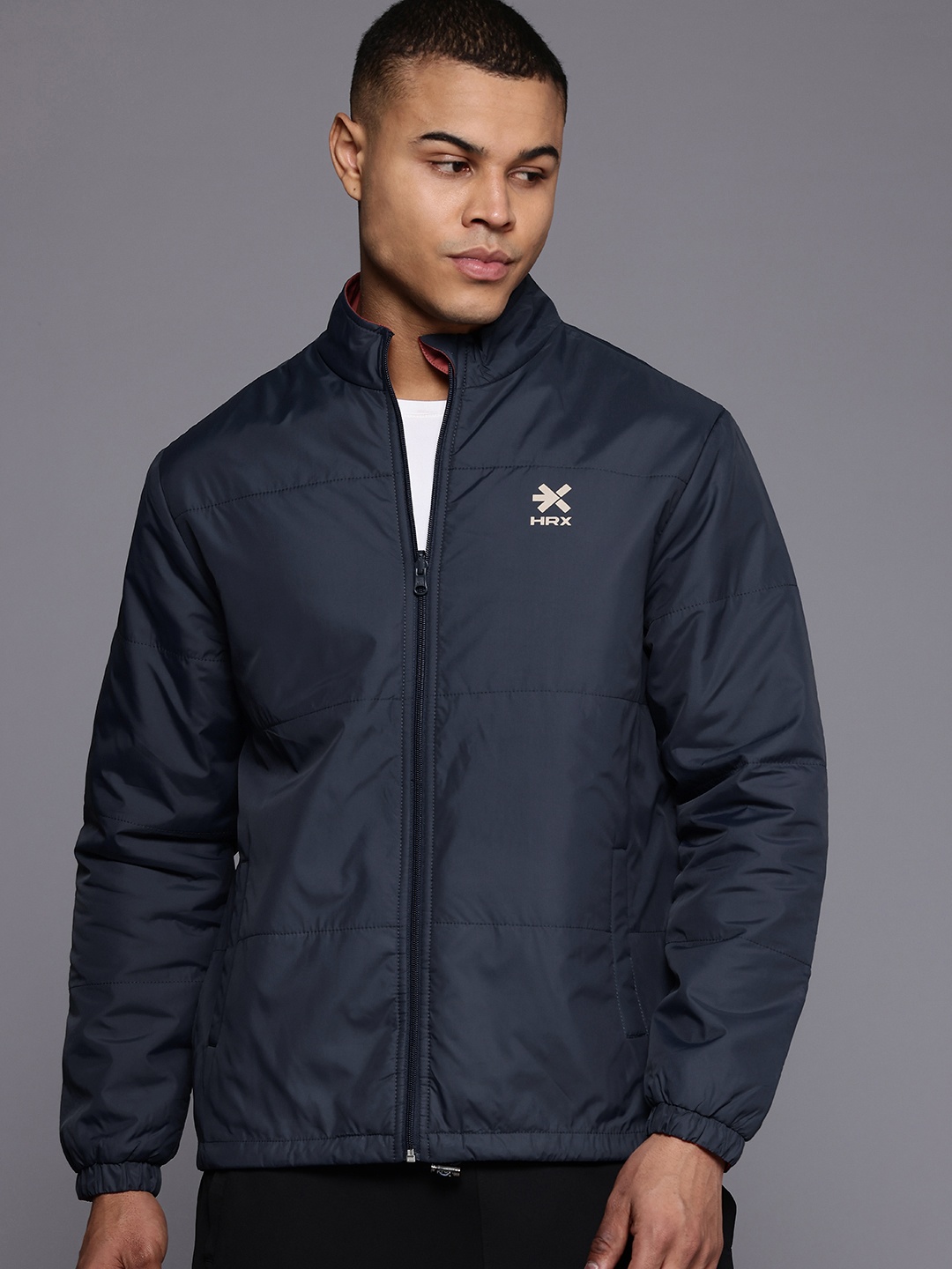 

HRX by Hrithik Roshan Reversible Outdoor Jacket, Navy blue