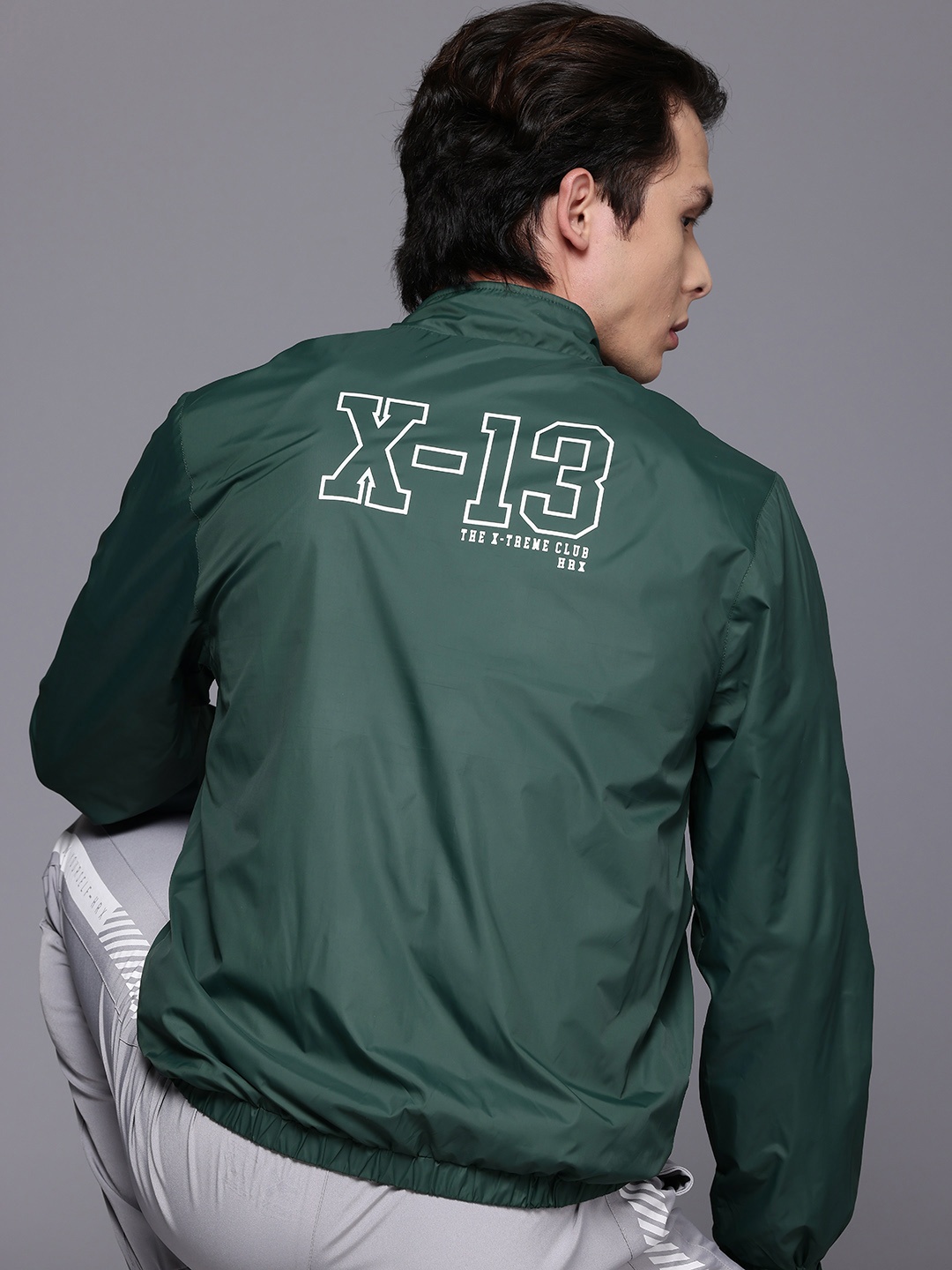 

HRX by Hrithik Roshan Rapid-Dry Typography Lifestyle Jacket, Green