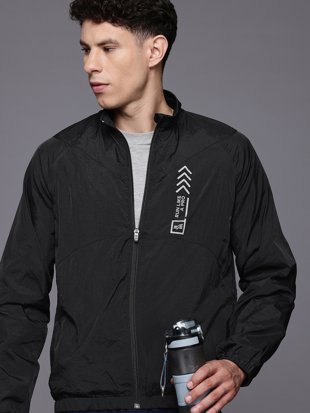 

HRX by Hrithik Roshan Rapid-Dry Running Jacket, Black