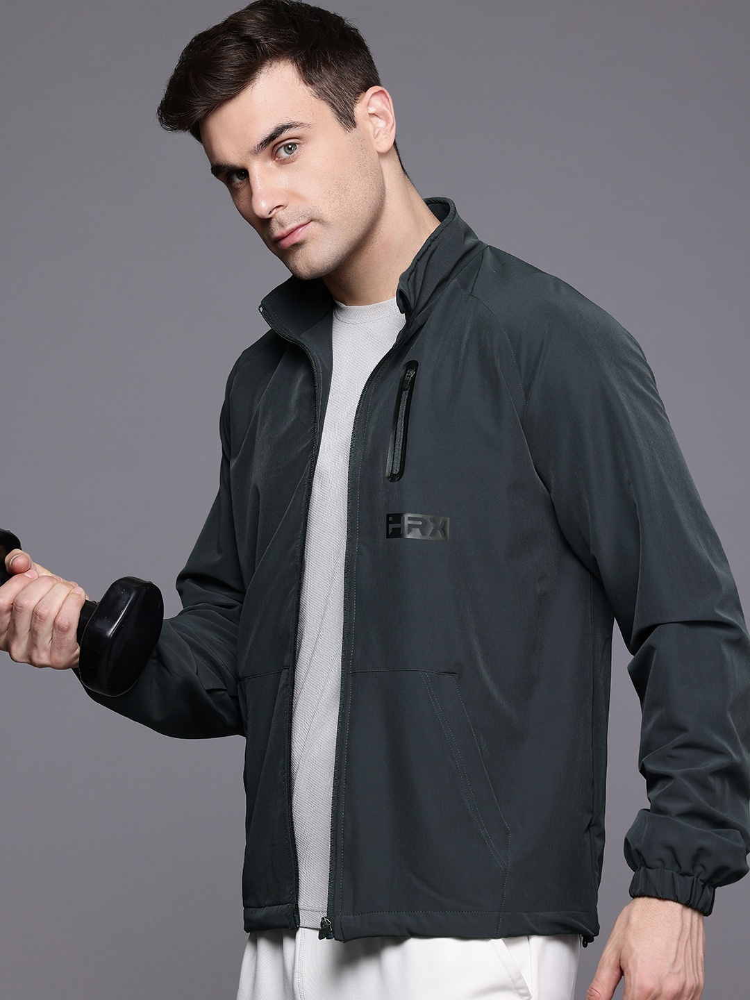 

HRX by Hrithik Roshan Rapid-Dry Training Jacket, Charcoal
