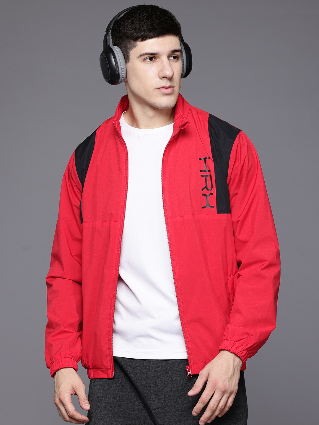 

HRX by Hrithik Roshan Mock Collar Lifestyle Jacket, Red