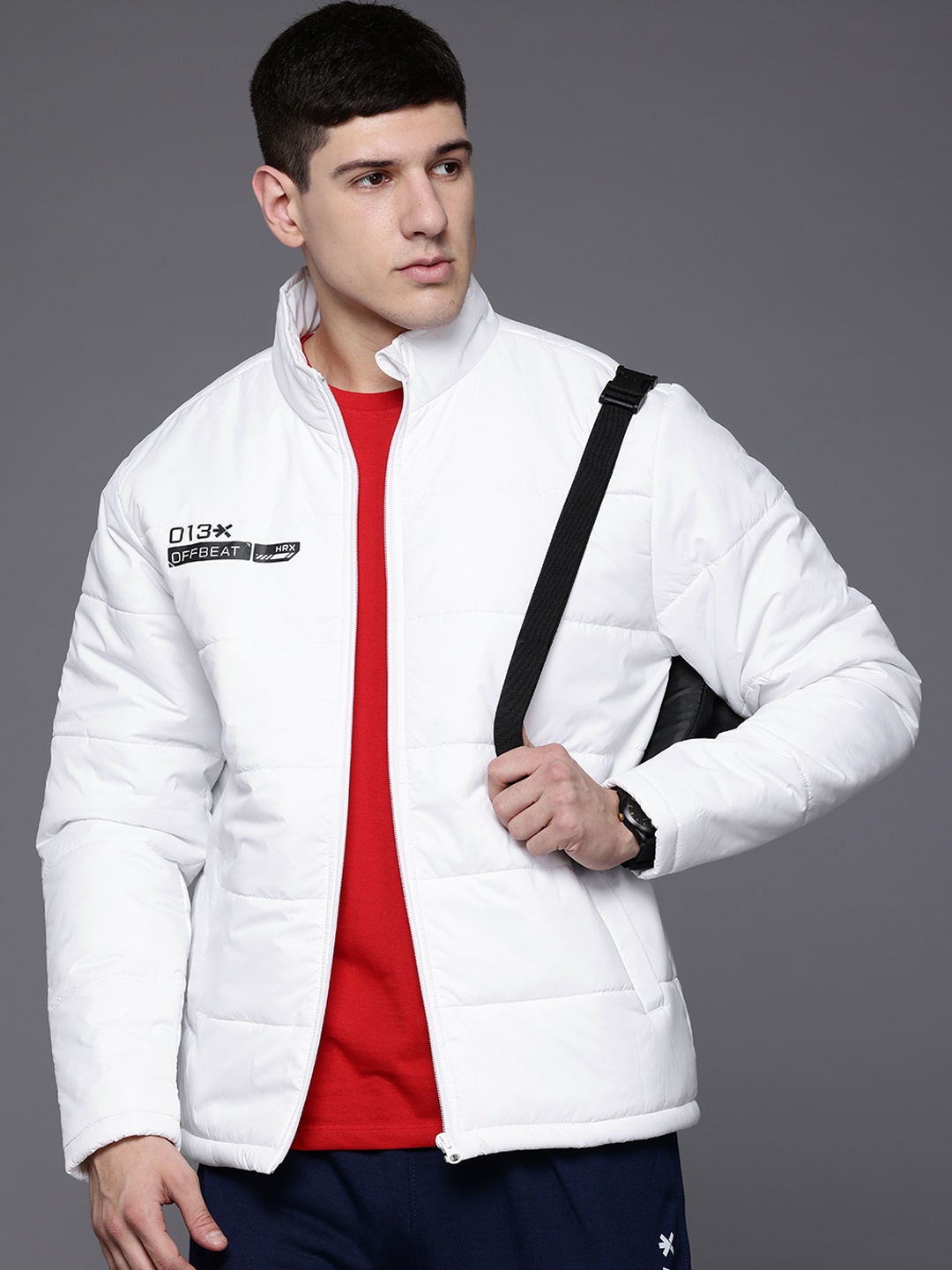 

HRX by Hrithik Roshan Mock Collar Padded Jacket, White