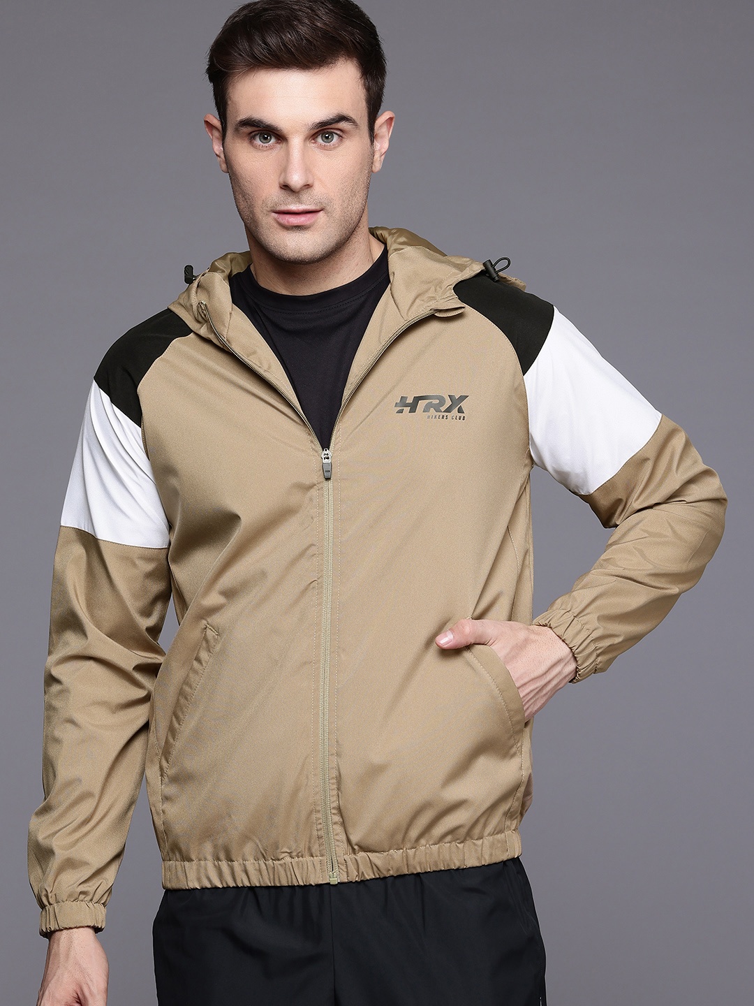 

HRX by Hrithik Roshan Hooded Rapid-Dry Outdoor Jacket, Beige