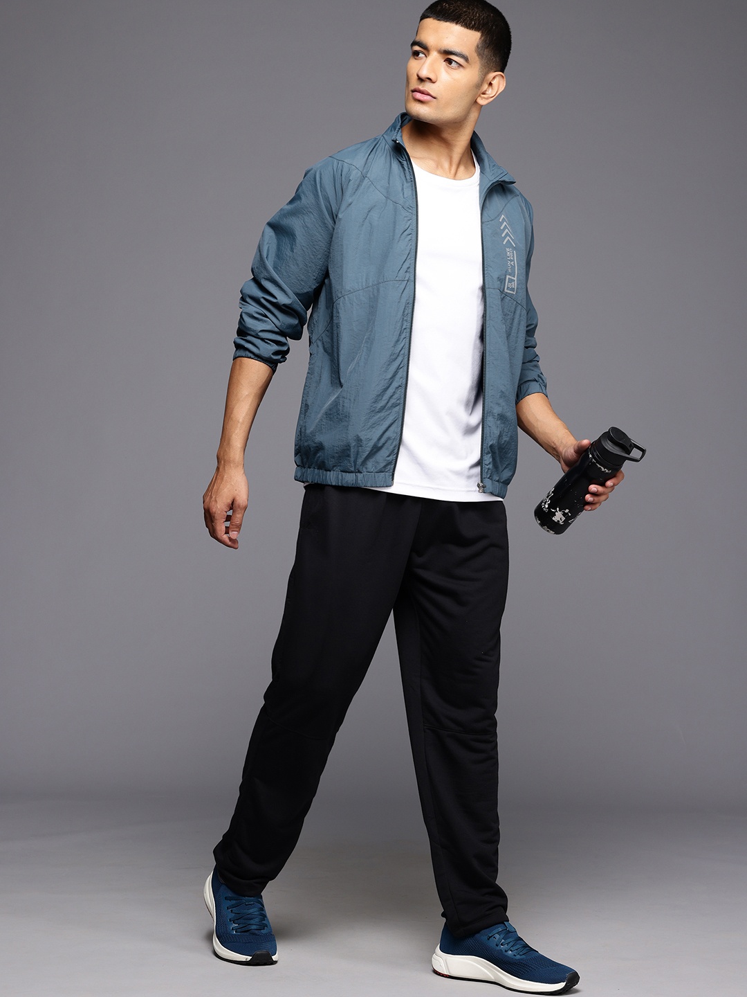

HRX by Hrithik Roshan Rapid-Dry Running Jacket, Blue