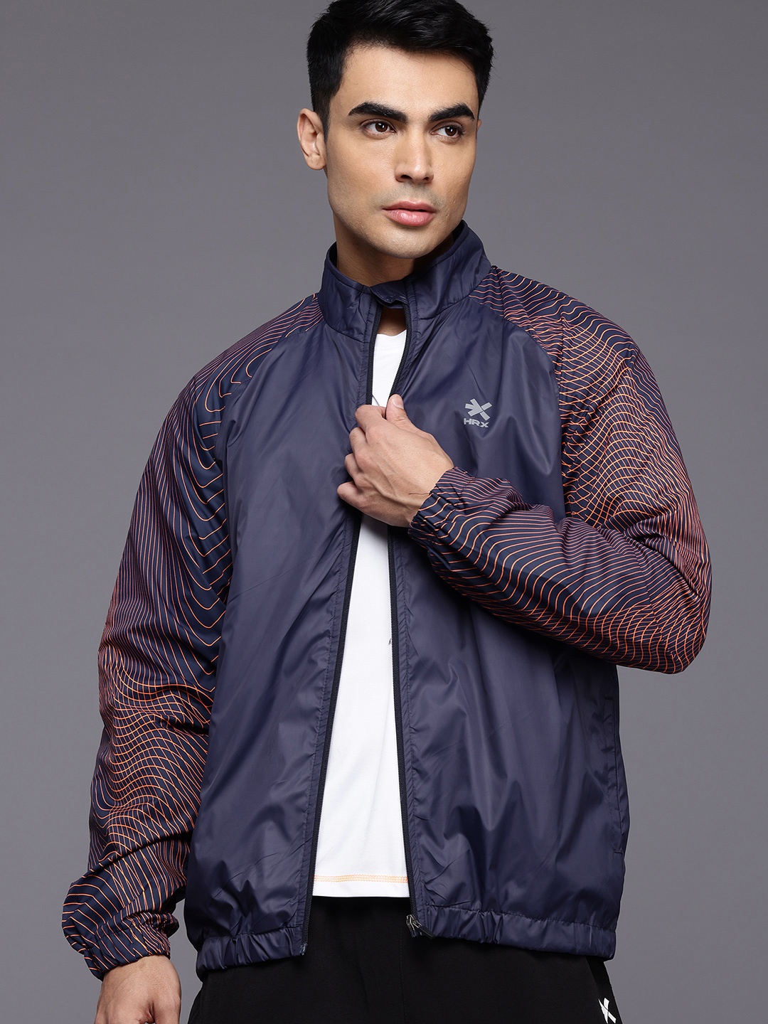 

HRX by Hrithik Roshan Men Running Sporty Jacket, Navy blue