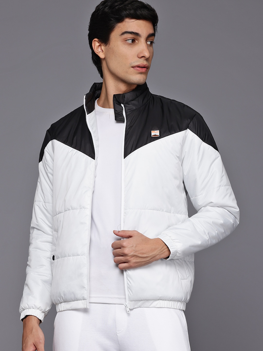 

HRX by Hrithik Roshan Men Colorblocked Padded Jacket, White