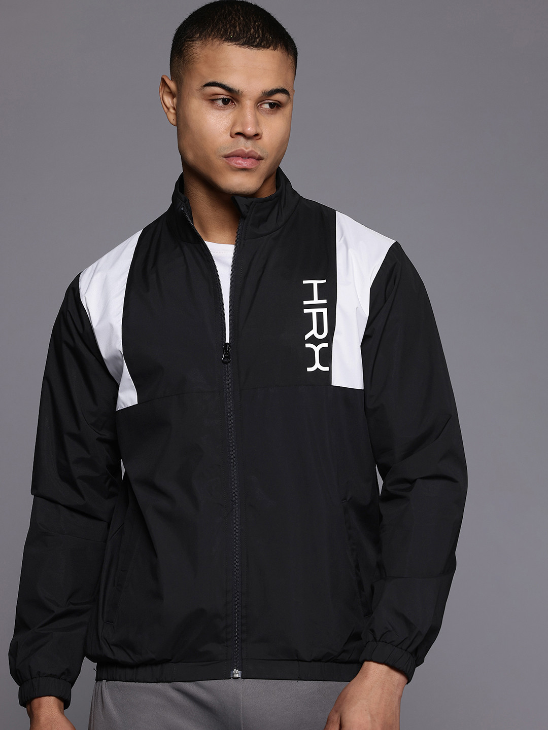 

HRX by Hrithik Roshan Colourblocked Casual Jacket, Black