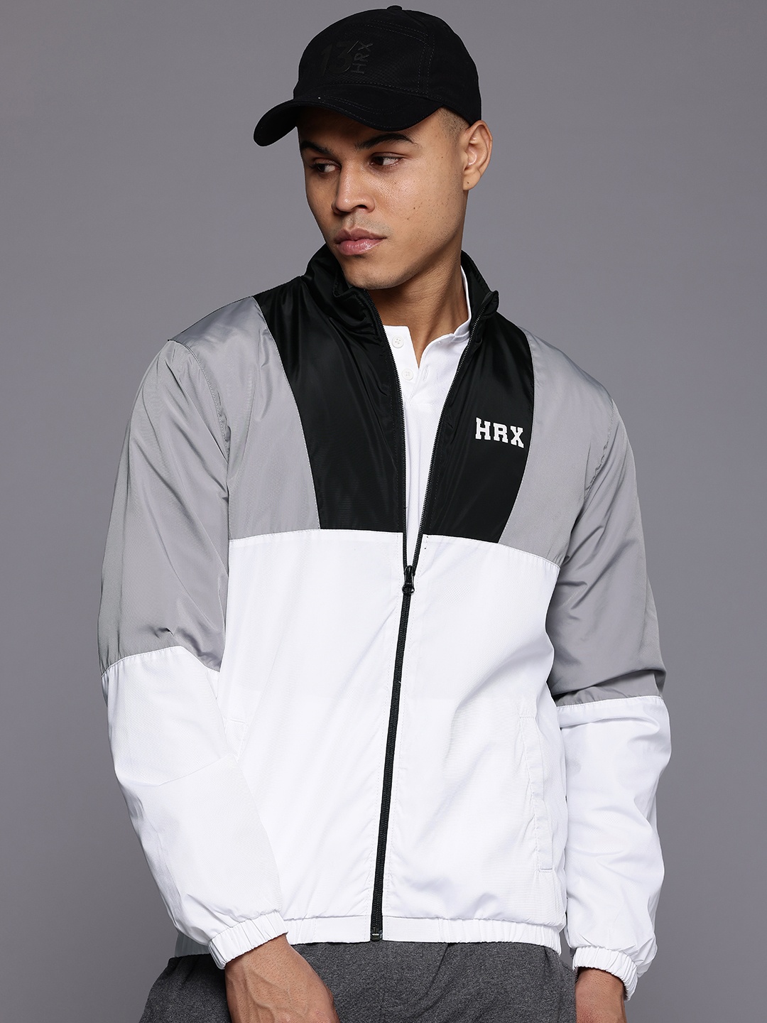 

HRX by Hrithik Roshan Colourblocked Casual Jacket, White