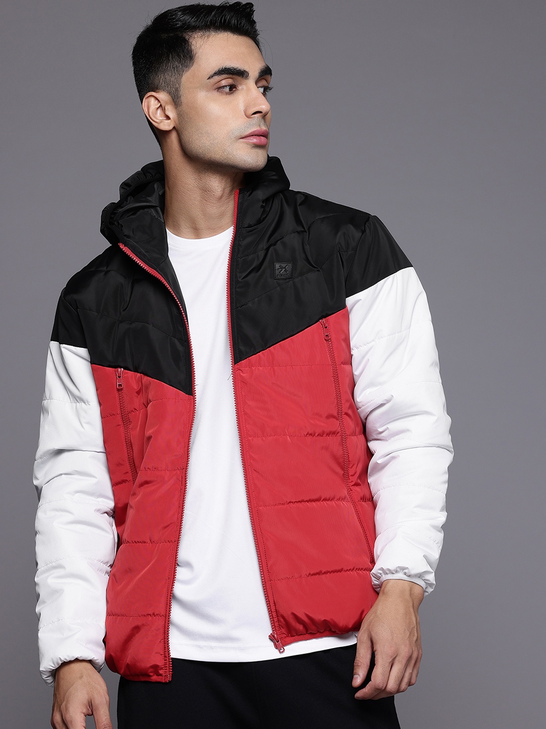 

HRX by Hrithik Roshan Colourblocked Padded Jacket, White