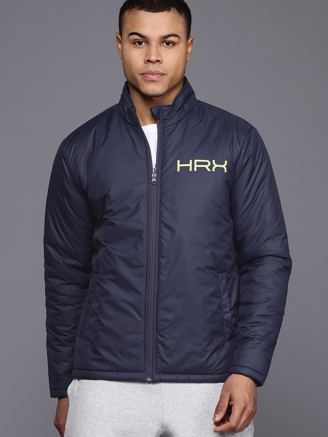 

HRX by Hrithik Roshan Lifestyle Padded Jacket, Navy blue