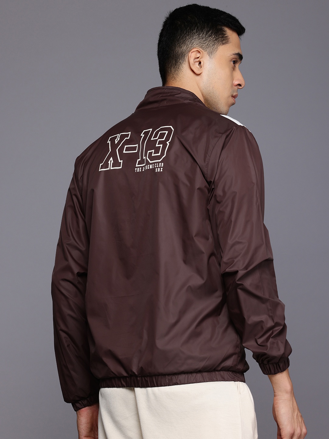 

HRX by Hrithik Roshan Printed Bomber Lifestyle Jacket, Maroon