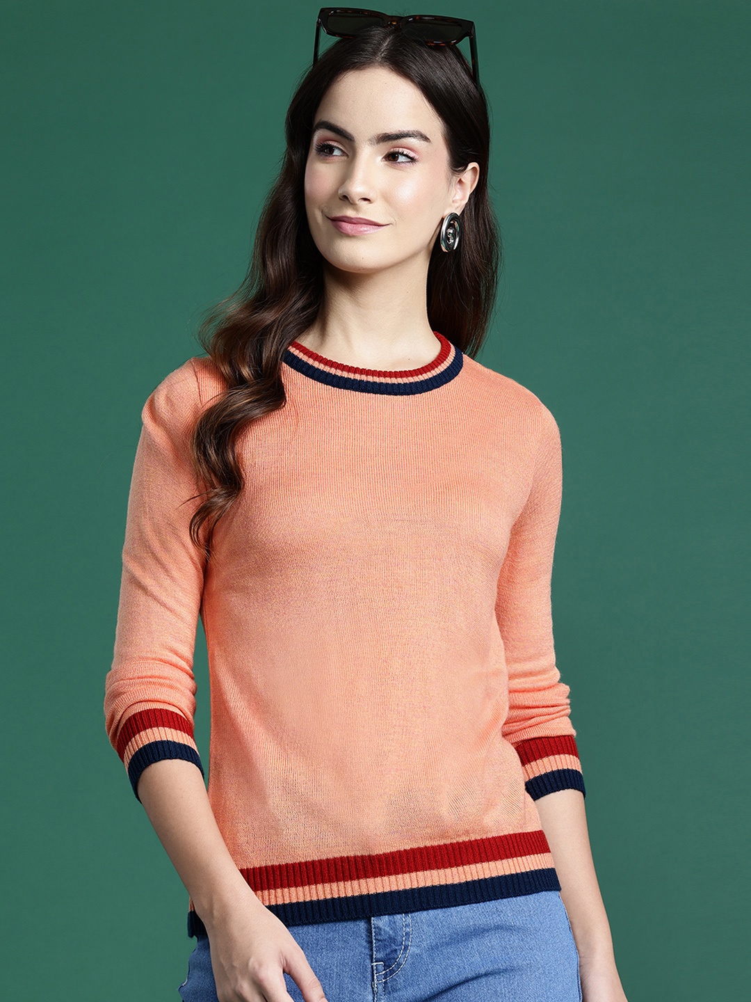 

DressBerry Pure Acrylic Pullover, Peach