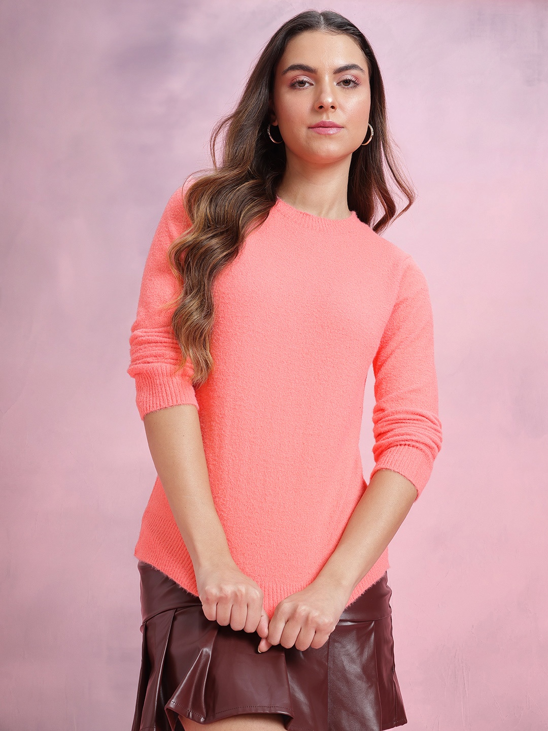 

DressBerry Fuzzy Pullover, Peach