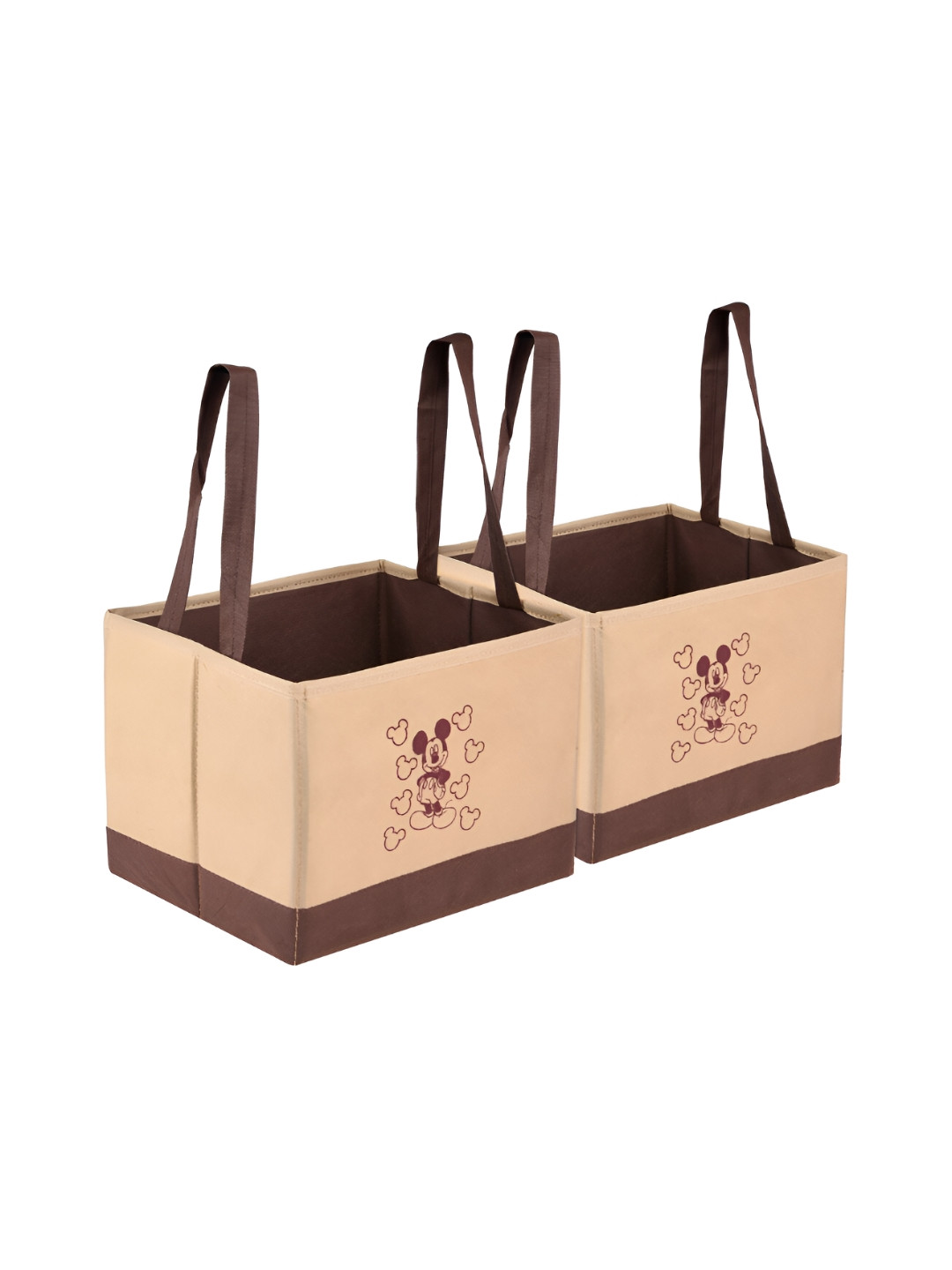 

Kuber Industries Brown & Beige 2 Pieces Printed Water Resistant Multi-Utility Organisers