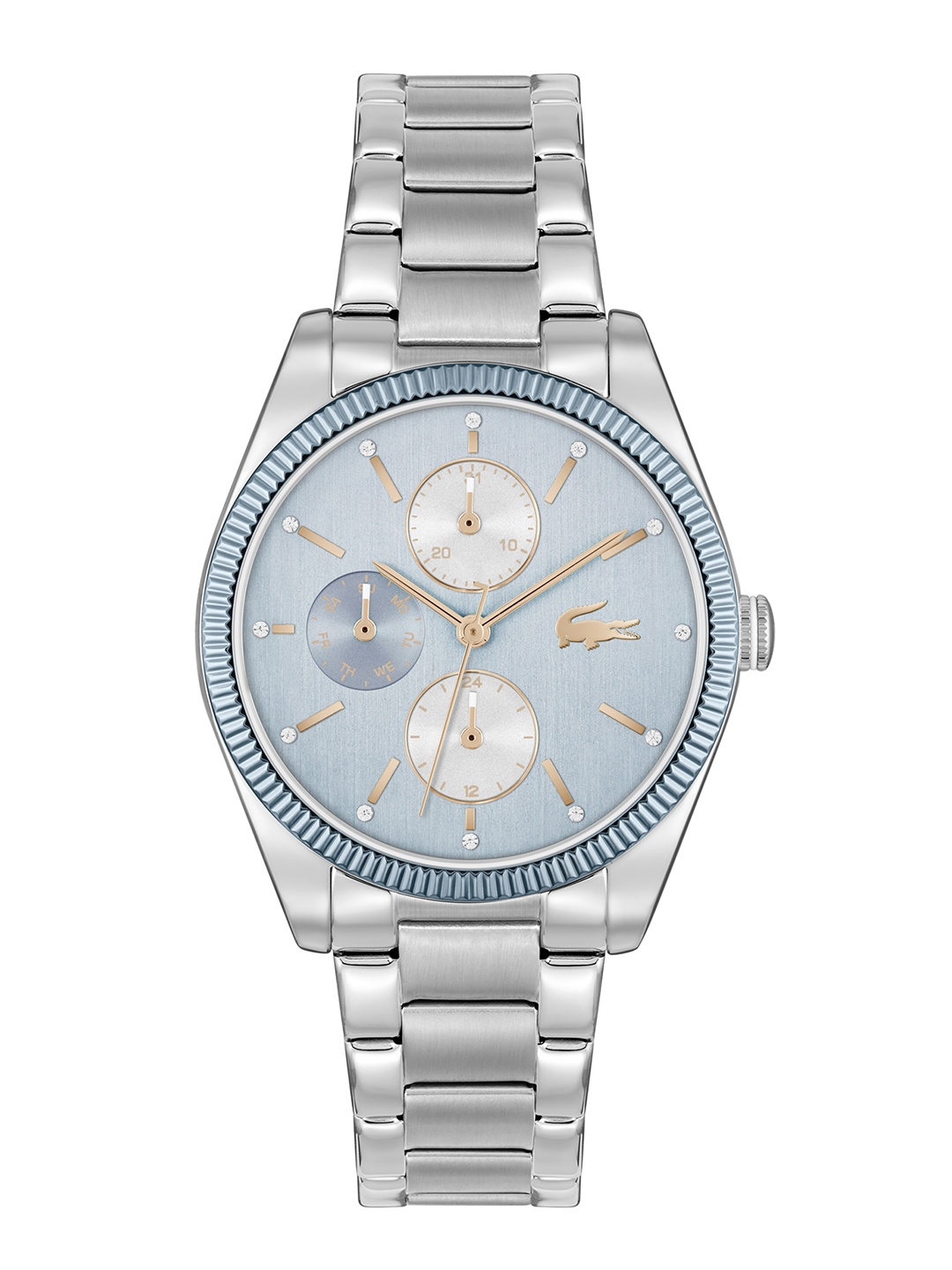 

Lacoste Women Embellished Dial & Bracelet Style Straps Analogue Watch 2001365, Blue