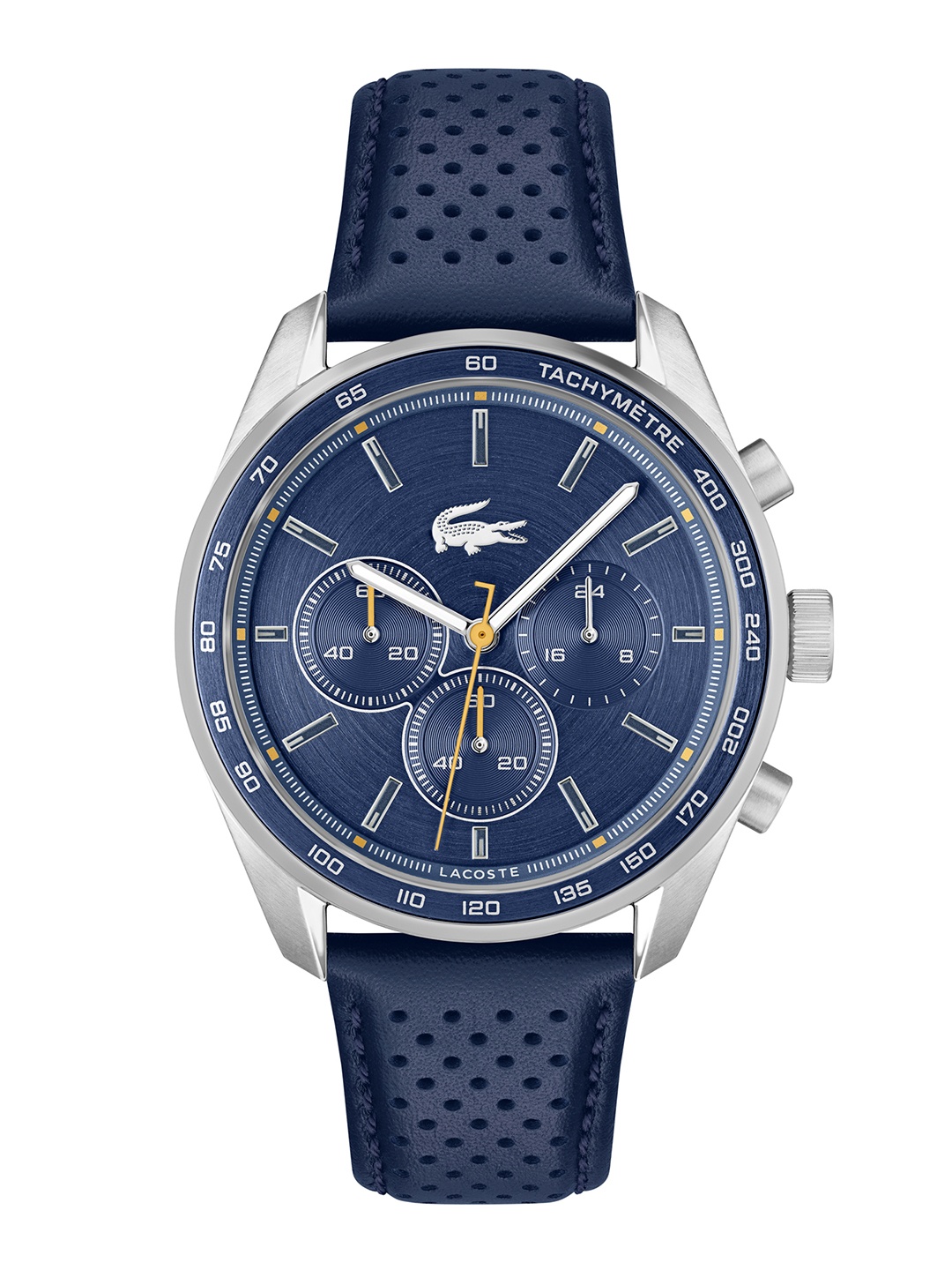 

Lacoste Men Boston Leather Analogue Chronograph Watch 2011344-Blue