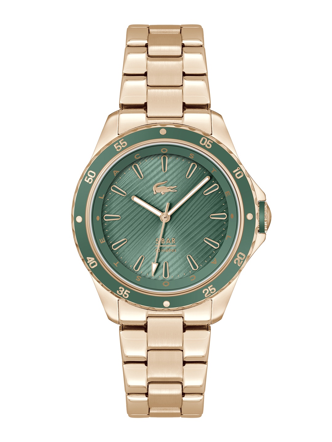 

Lacoste Women Patterned Dial & Bracelet Style Straps Analogue Watch 2001372, Green