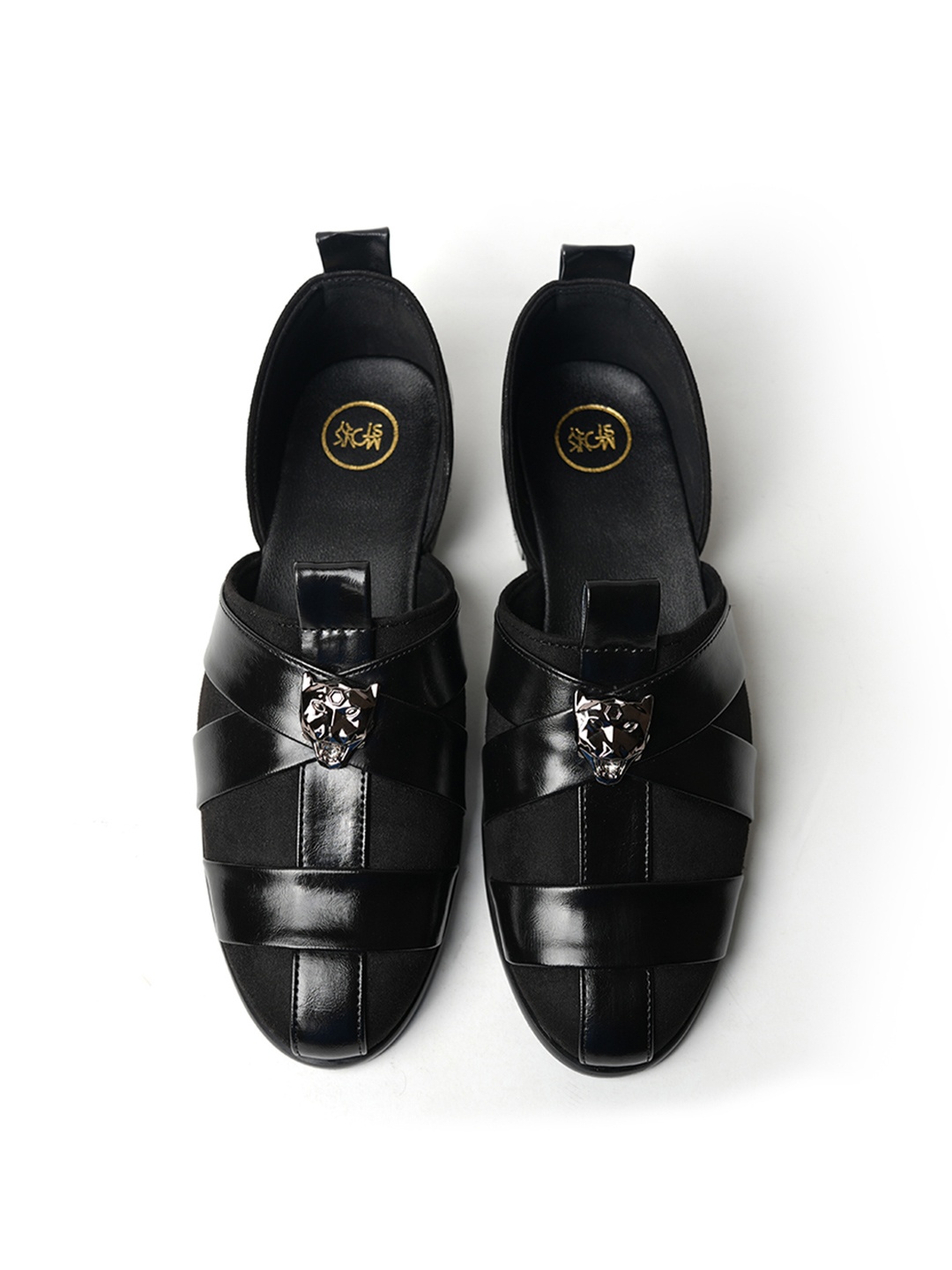 

MONKSTORY Men Round Toe Shoe-Style Sandals, Black