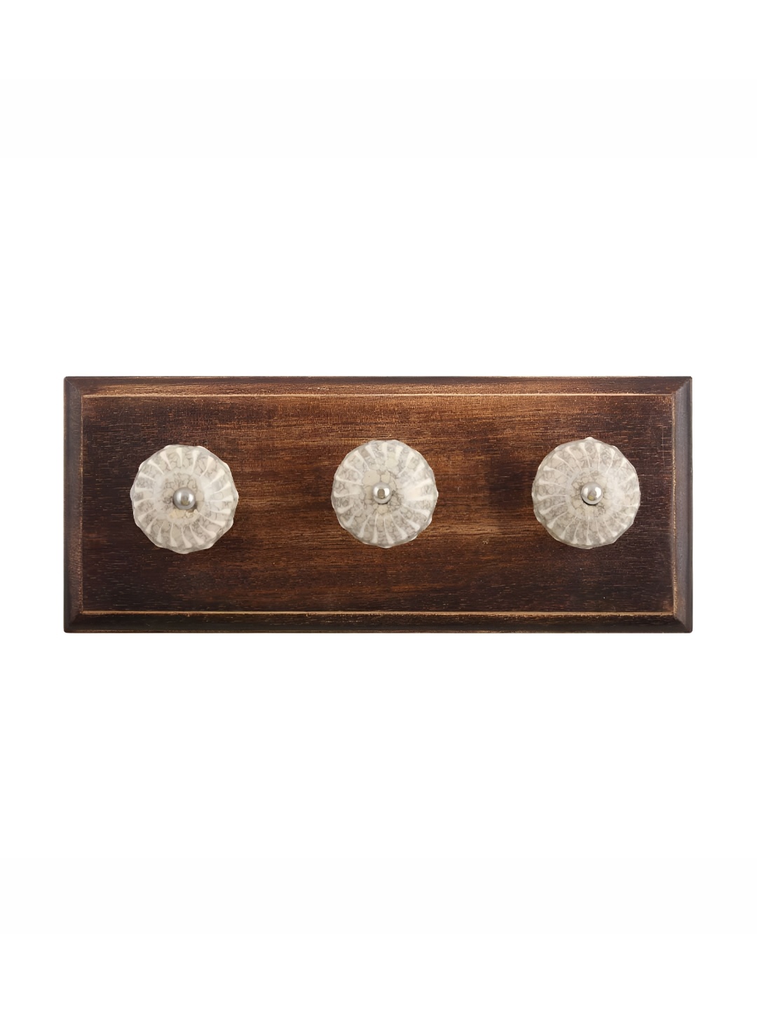 

Indianshelf White Floral Crackle Wall Hooks Key Holder
