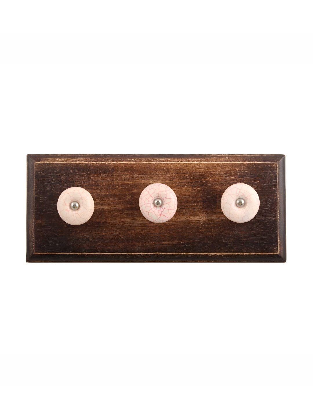 

Indianshelf White 3 Hooks Crackle Wall Key Holder