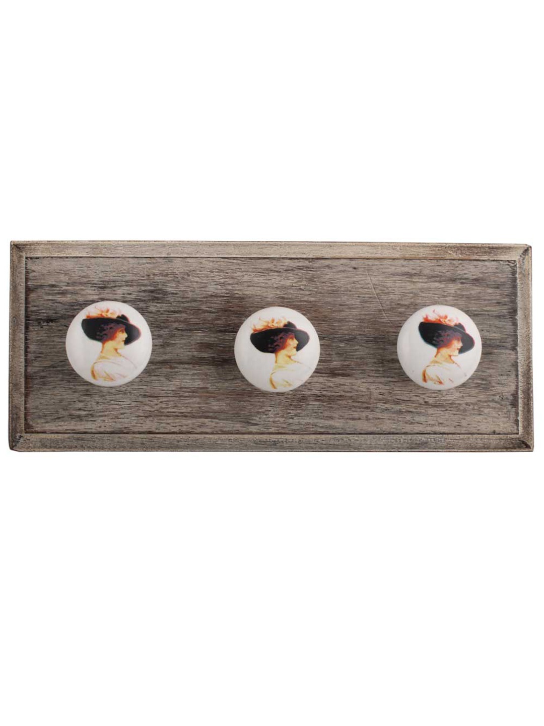 

Indianshelf Crackle Glass Wall Hooks Key Holder, White