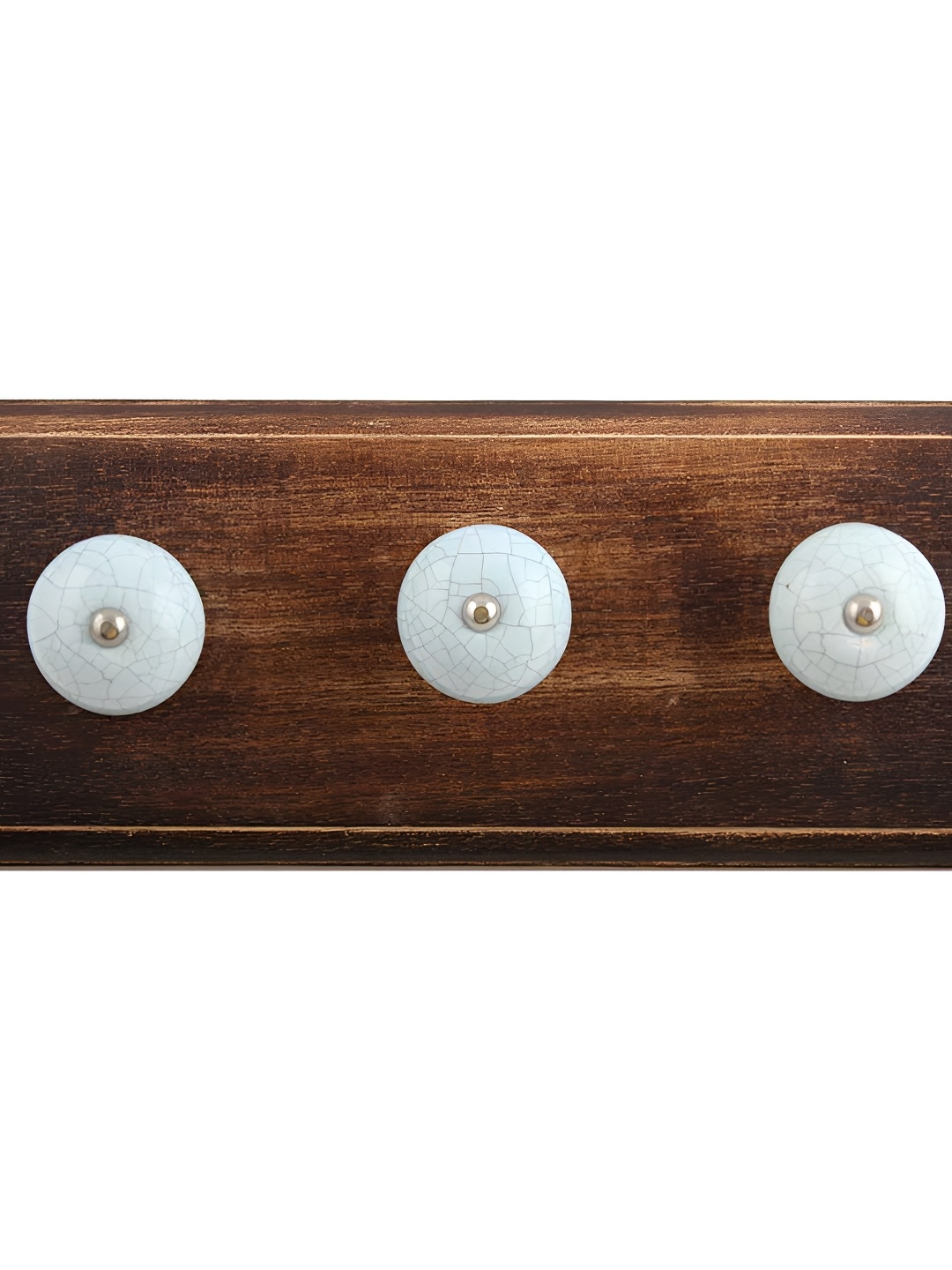 

Indianshelf Brown & Blue Wooden Wall 3 Hooks Key Holder