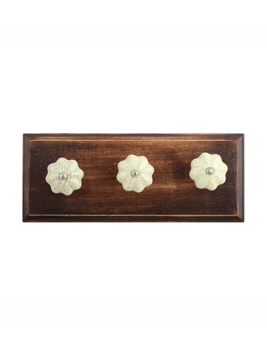 

Indianshelf Brown & Green Crackle Wall Hooks Holder