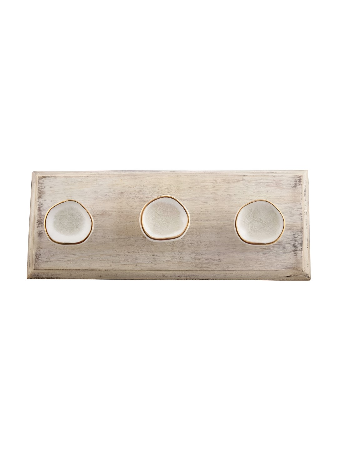 

Indianshelf White & Beige Crackle Printed Wall Hooks Holder