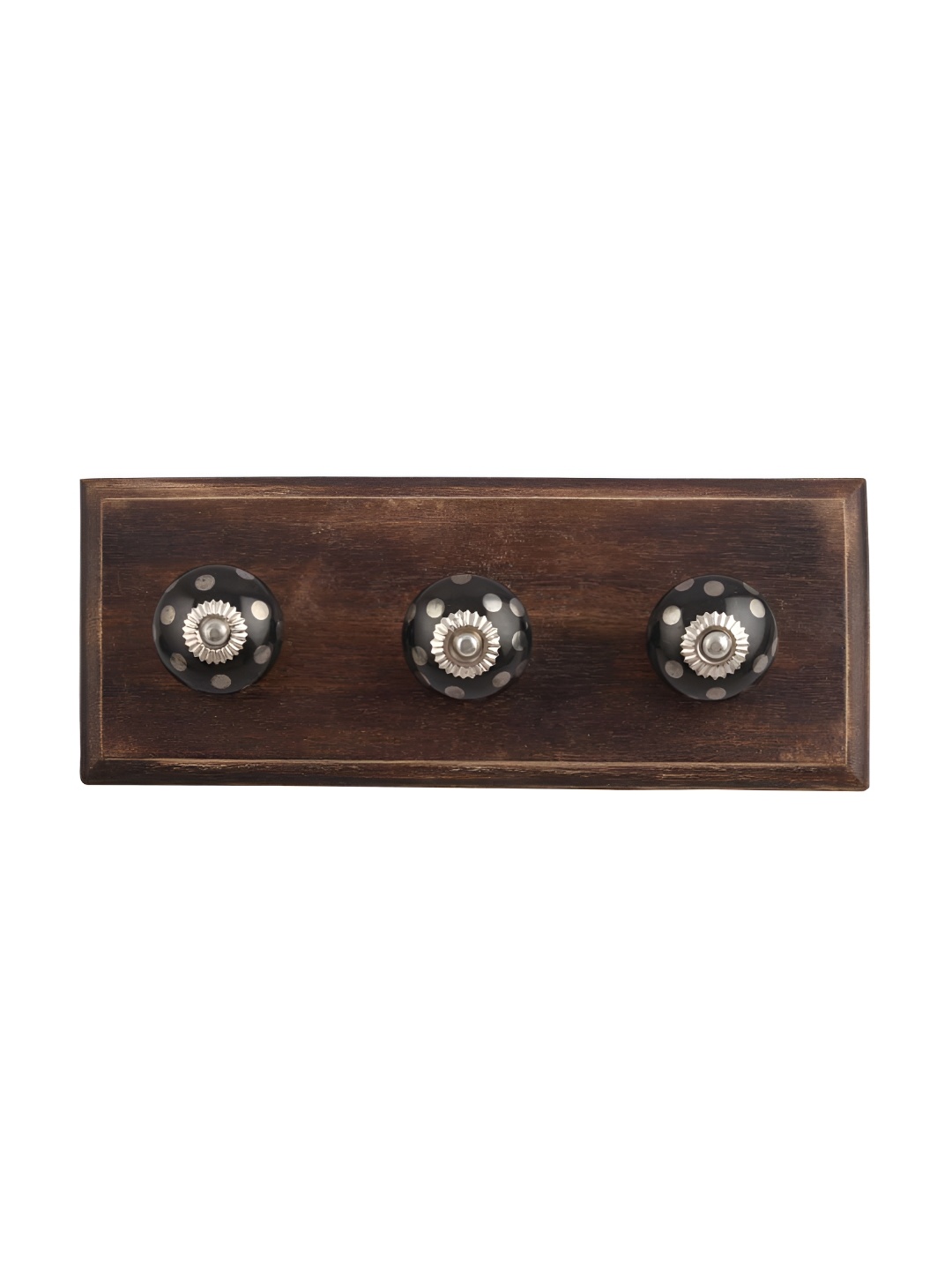 

Indianshelf Brown & Grey Dot Printed Wall Hooks Holder