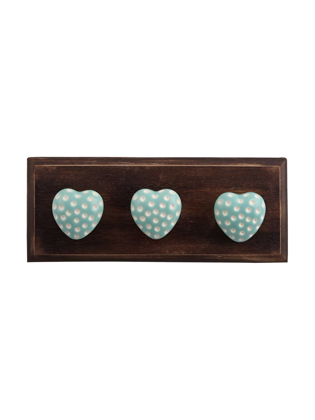 

Indianshelf Brown & Green Heart Etched Melon Rectangle Shape Wooden Wall Hook