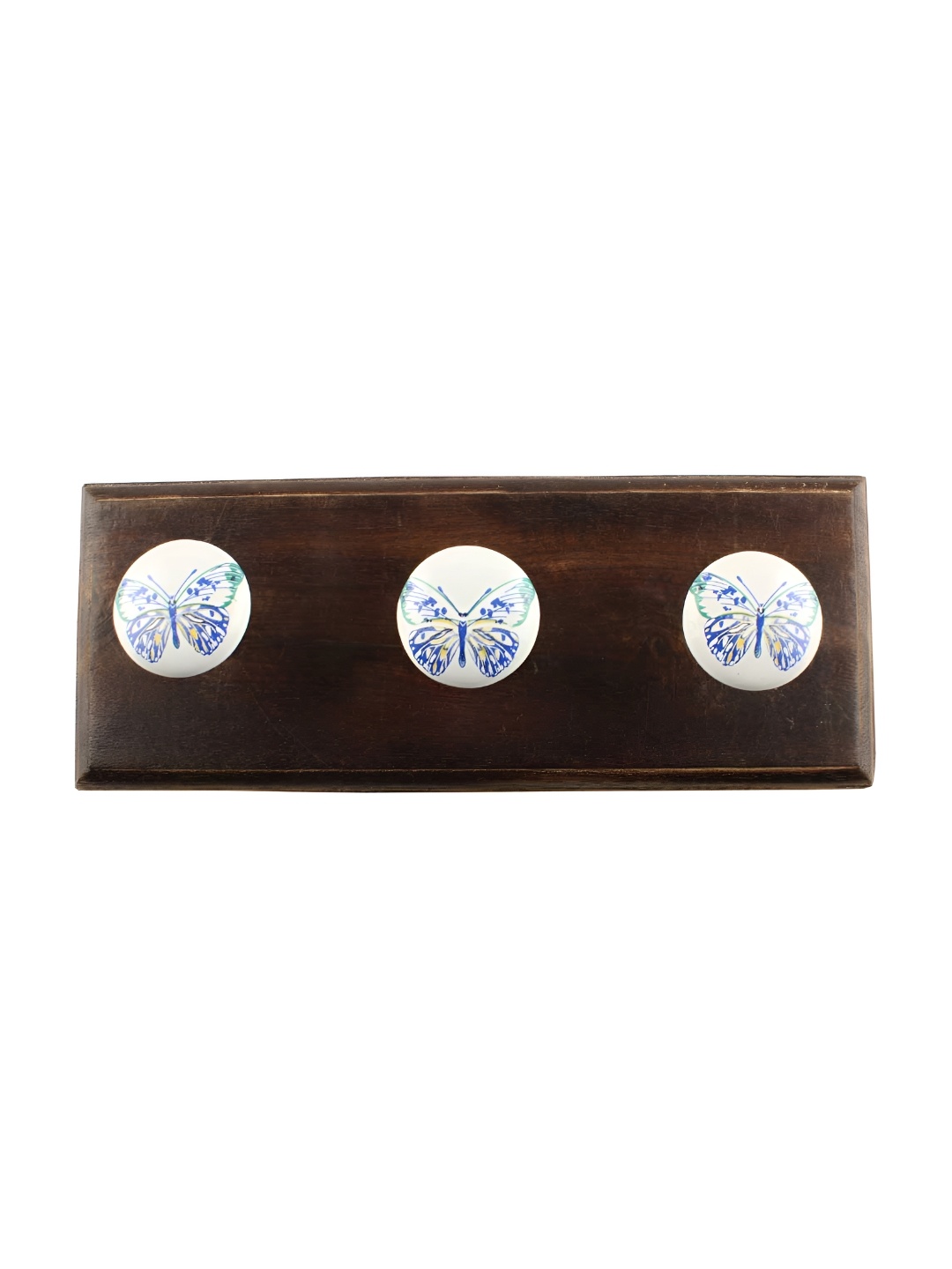 

Indianshelf Brown & Blue Butterfly Wall Hooks Holder