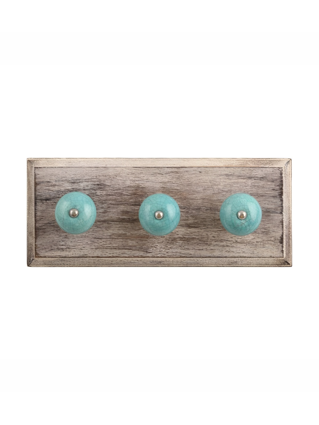 

Indianshelf Green & Beige Crackle Wall Hooks